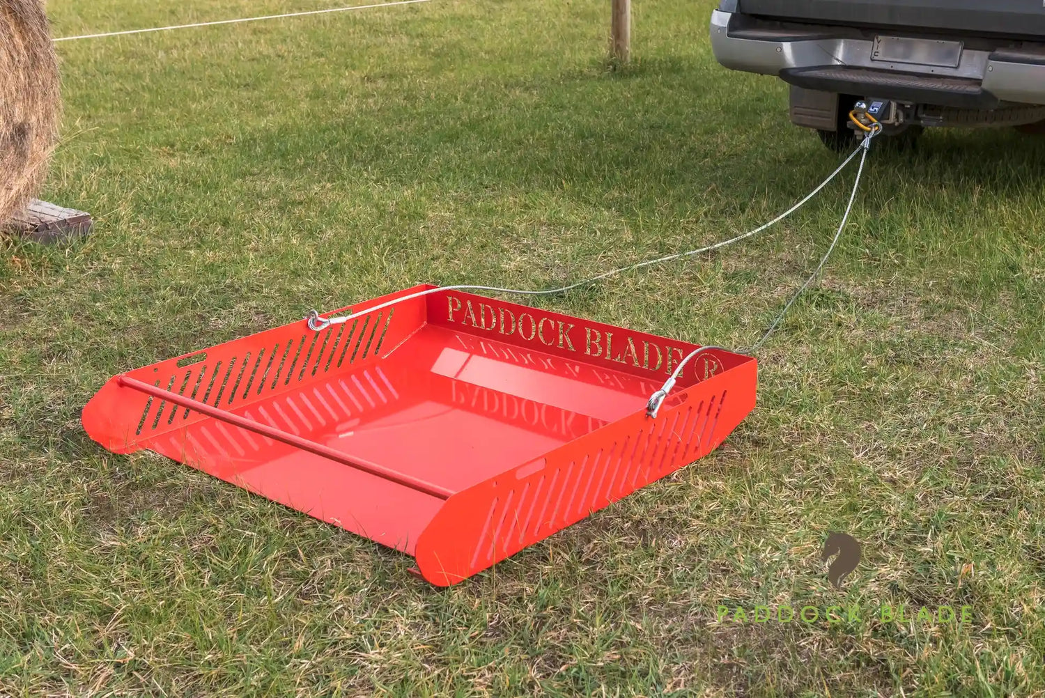 a pasture cleaning tool connected in reverse